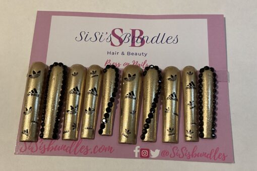 Xxl Gold Square Shaped Nails (L)