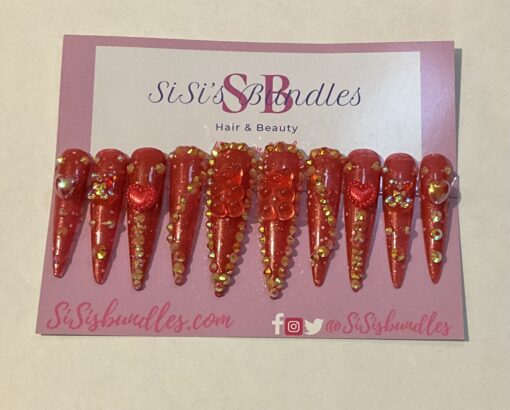 Xxl Red Cat Nails (L)
