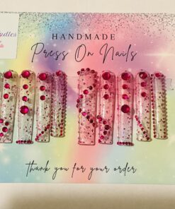 Xxl Clear & Pink Square Nails (S)