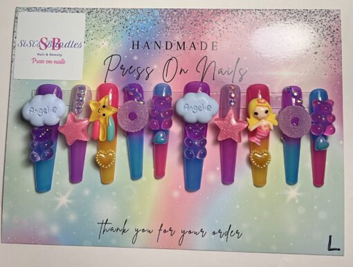 Xxl Colorful Coffin Nails (L)
