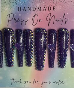 Xxl Purple Coffin Nails (L)