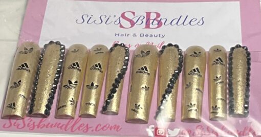 Xxl Gold Square Shaped Nails (L) - Image 2