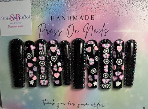 Xxl Black Square Shaped Nails (L) - Image 2