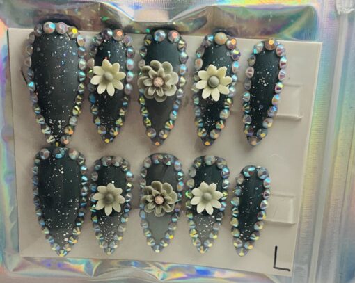 Dark Grey Cat Nails (L) - Image 2
