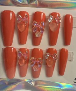 Dark Pink Coffin Nails (S)