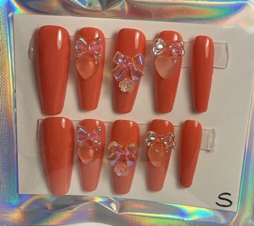 Dark Pink Coffin Nails (S)