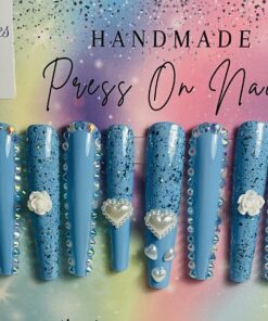 Xxl Light Blue Coffin Nails (S)