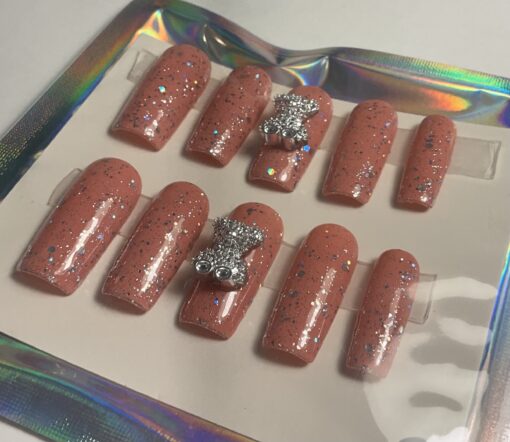 Dark Pink Square Nails (S) - Image 2