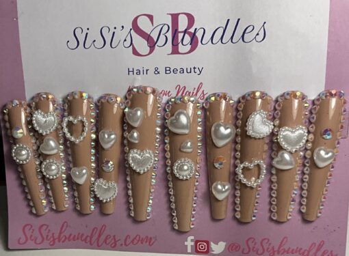 Xxl Tan Colored Coffin Nails (M)