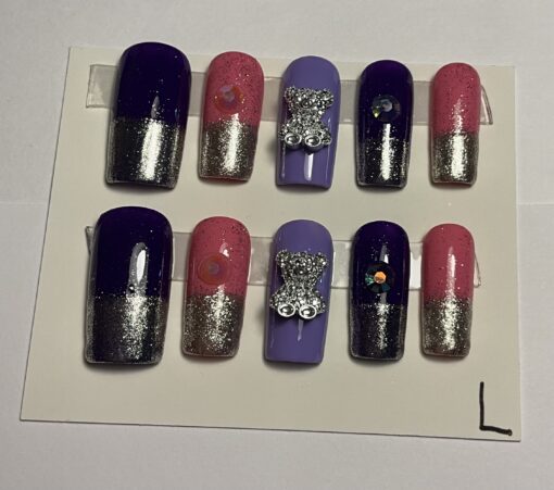 Purple & Pink Glitter Set ( L )